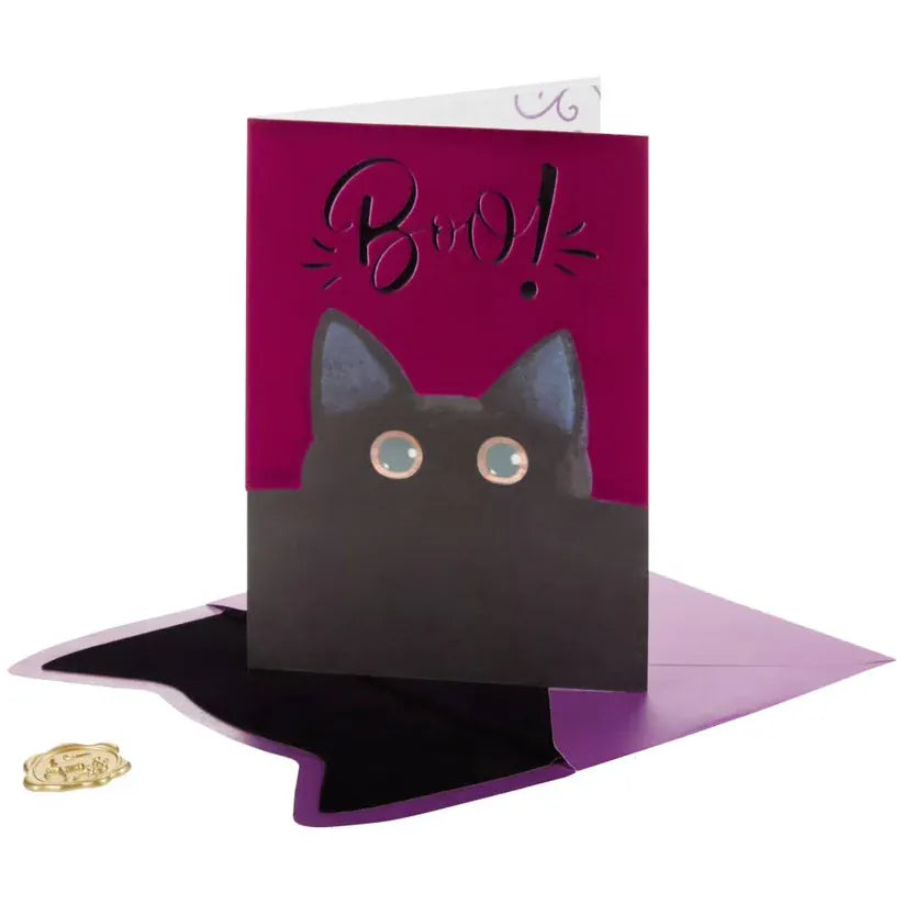 Niquea.D Cards Black Cat Boo Halloween Card