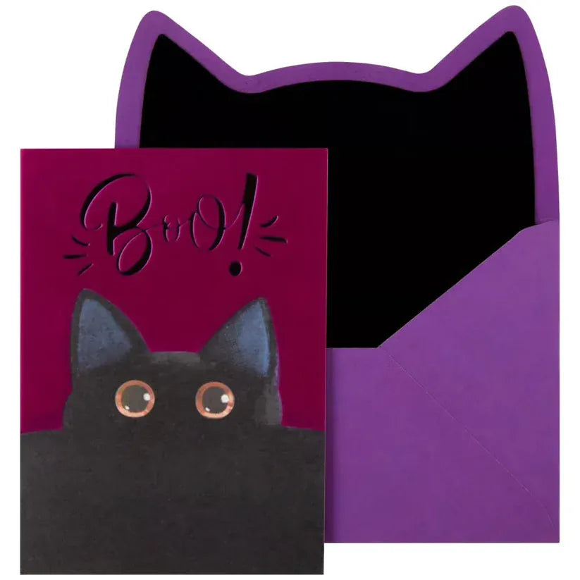 Niquea.D Cards Black Cat Boo Halloween Card