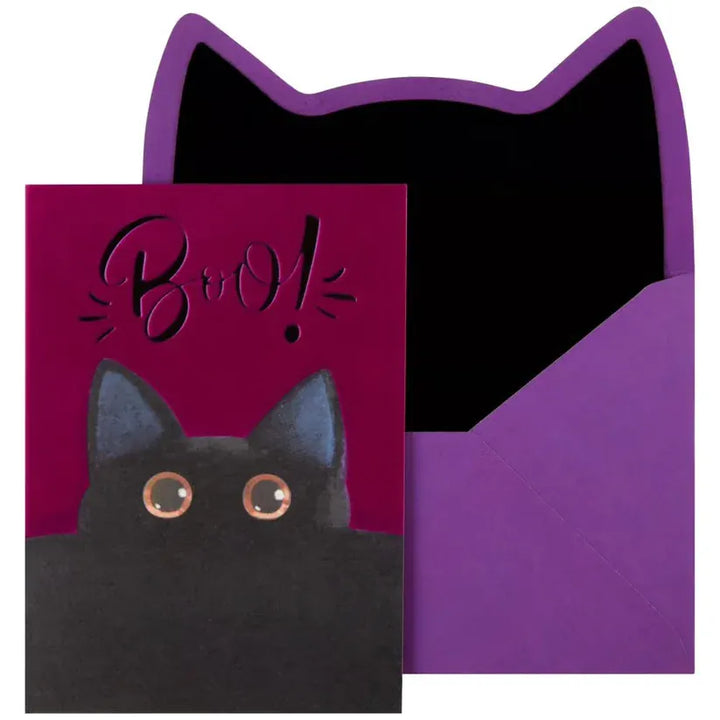 Niquea.D Cards Black Cat Boo Halloween Card
