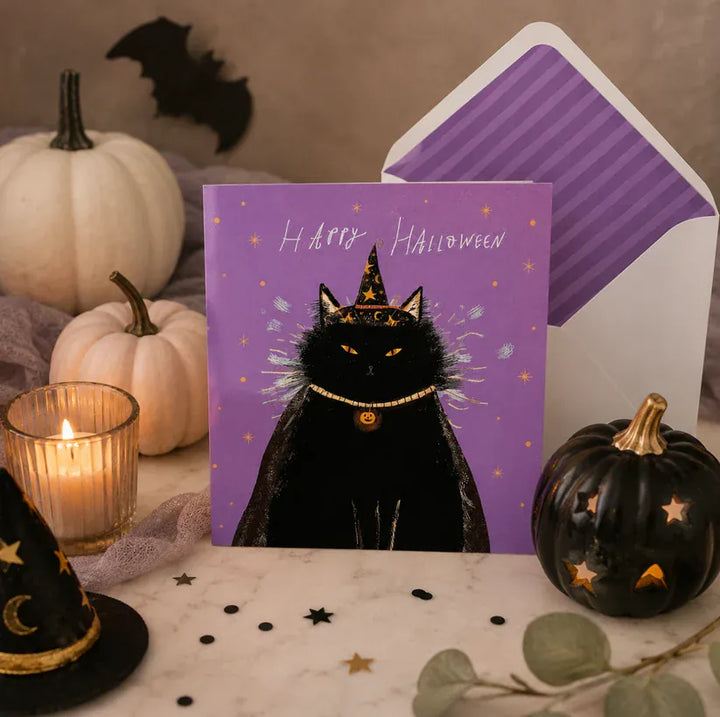 Niquea.D Cards Black Cat Magic Halloween Card