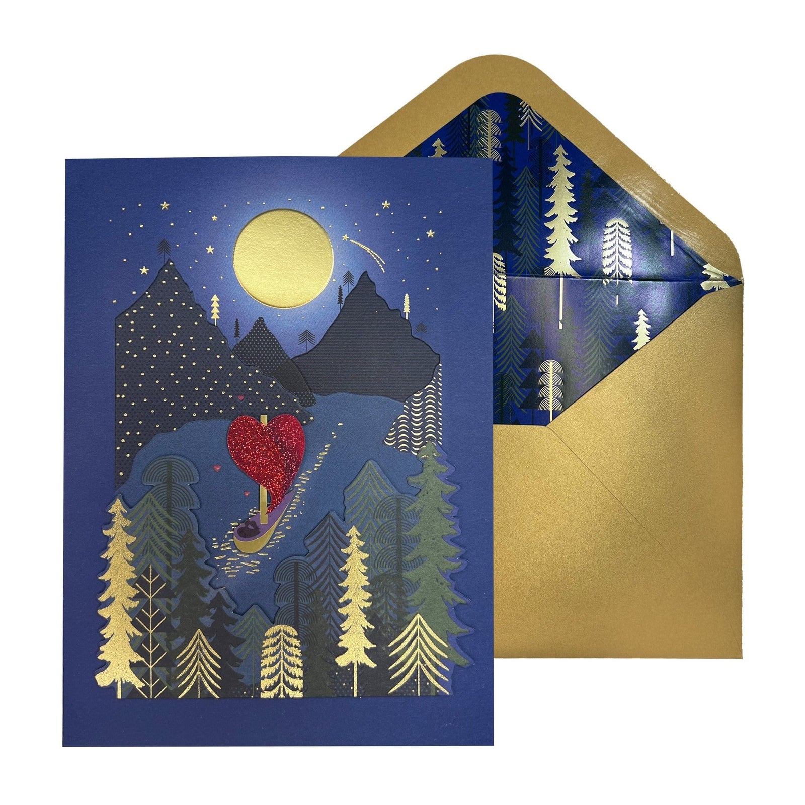 Niquea.D Cards Boat Scene at Night Anniversary Card