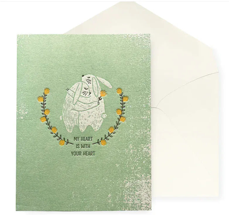 Niquea.D Cards Bunnies Hugging Sympathy Card