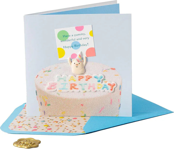 Niquea.D Cards Cake with Pig Birthday Card