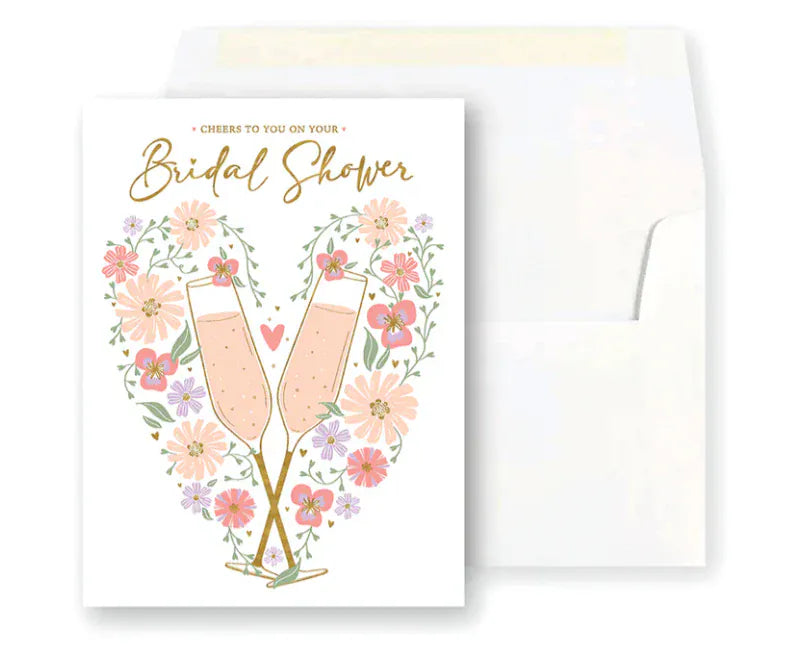 Niquea.D Cards Champagne Flutes Wedding Shower Card