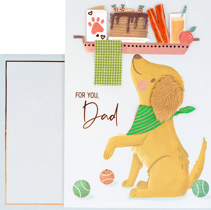 Niquea.D Cards Dad Breakfast Platter Puppy Birthday Card