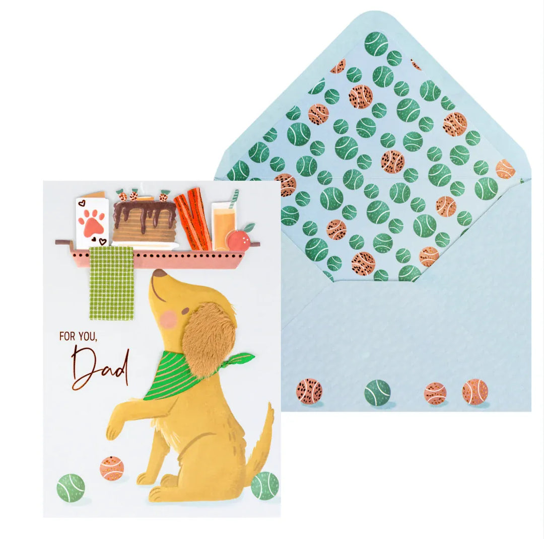 Niquea.D Cards Dad Breakfast Platter Puppy Birthday Card