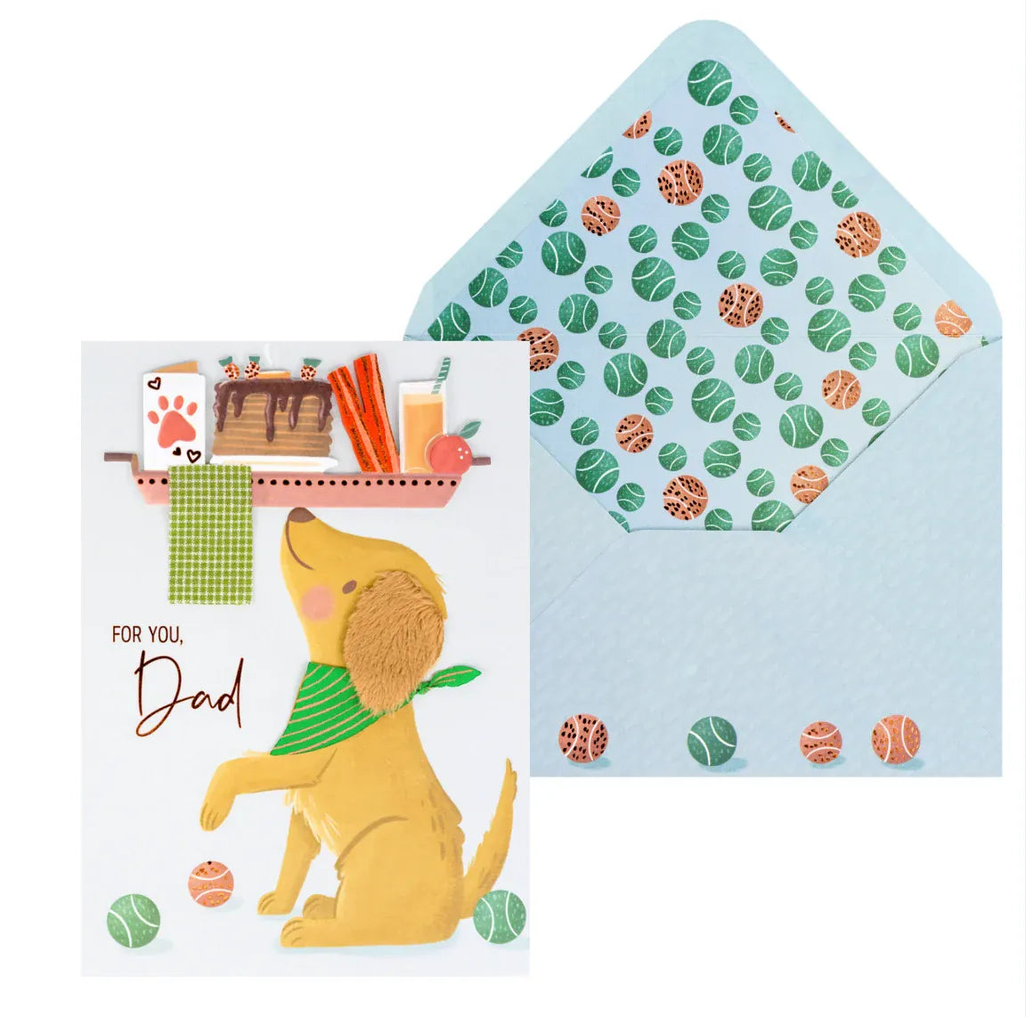 Niquea.D Cards Dad Breakfast Platter Puppy Birthday Card