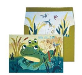 Niquea.D Cards Dad Frog and Kid Father's Day Card