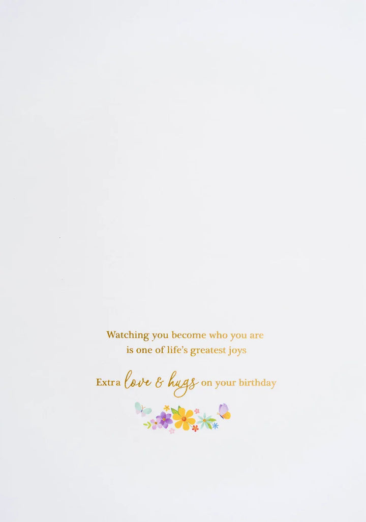 Niquea.D Cards Daughter Flower Rainbow Birthday Card