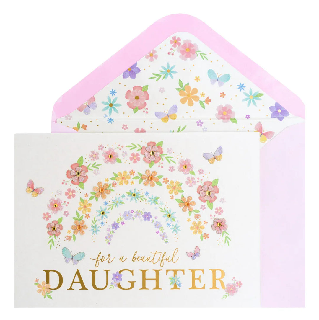 Niquea.D Cards Daughter Flower Rainbow Birthday Card
