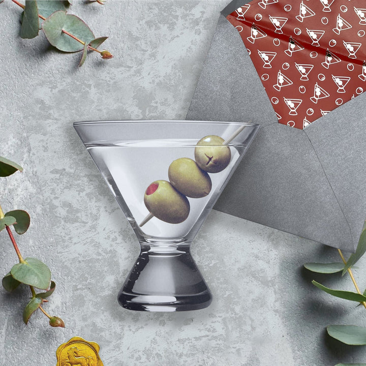 Niquea.D Cards Die Cut Martini Birthday Card