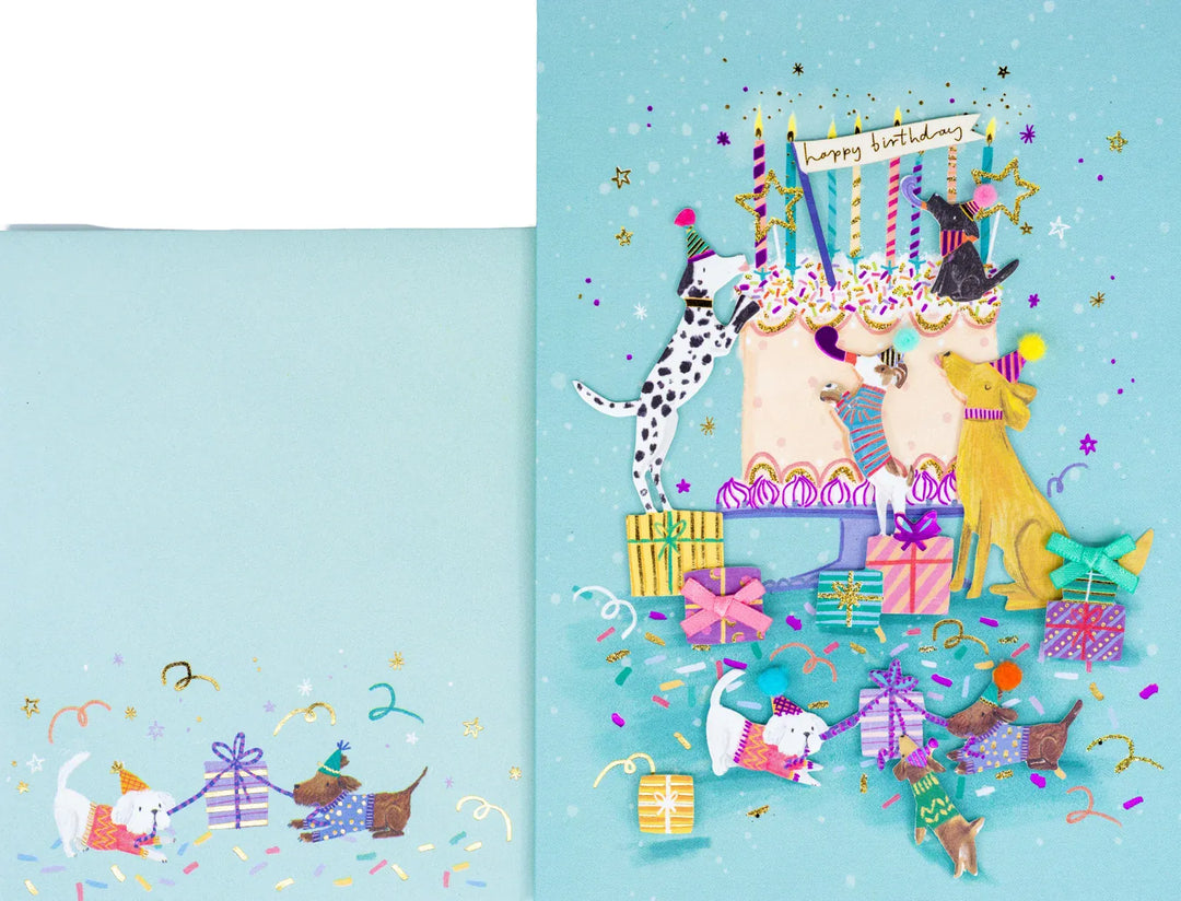 Niquea.D Cards Dogs With Cake Birthday Card
