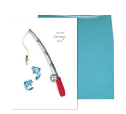 Niquea.D Cards Fishing Rod and Fish Father's Day Card