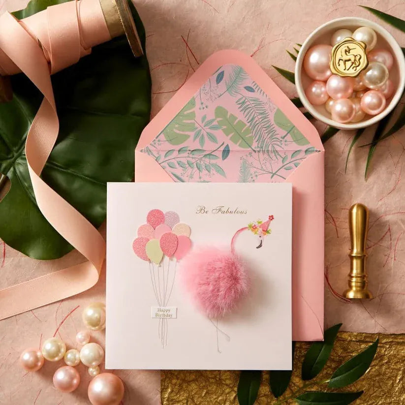 Niquea.D Cards Flamingo Birthday Card