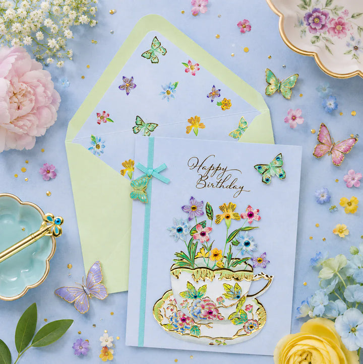Niquea.D Cards Flowering Teacup Birthday Card