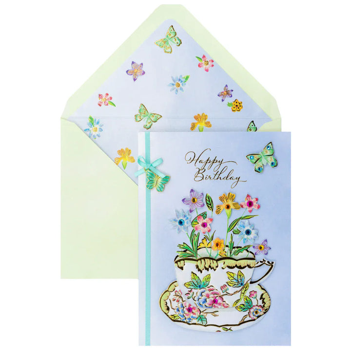 Niquea.D Cards Flowering Teacup Birthday Card