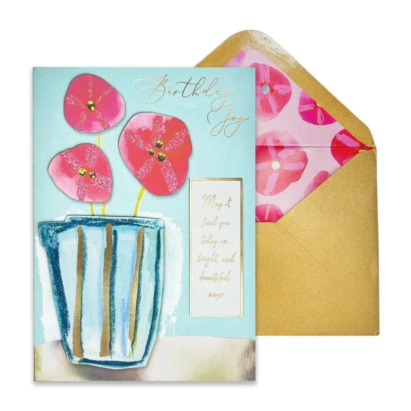 Niquea.D Cards Flowers Vase and Lettering Birthday Card