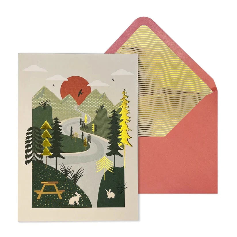 Niquea.D Cards Forest With Stream Blank Card