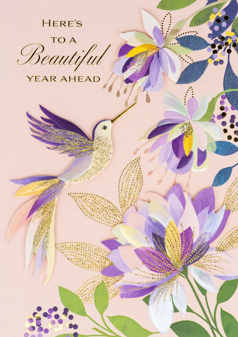Niquea.D Cards Fuchsias Hummingbird Birthday Card
