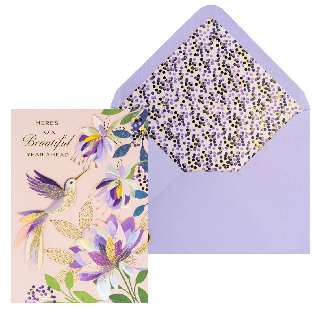 Niquea.D Cards Fuchsias Hummingbird Birthday Card
