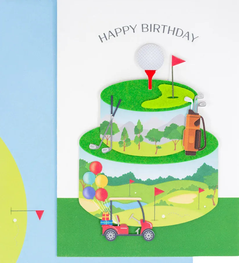 Niquea.D Cards Golf Cake Birthday Card