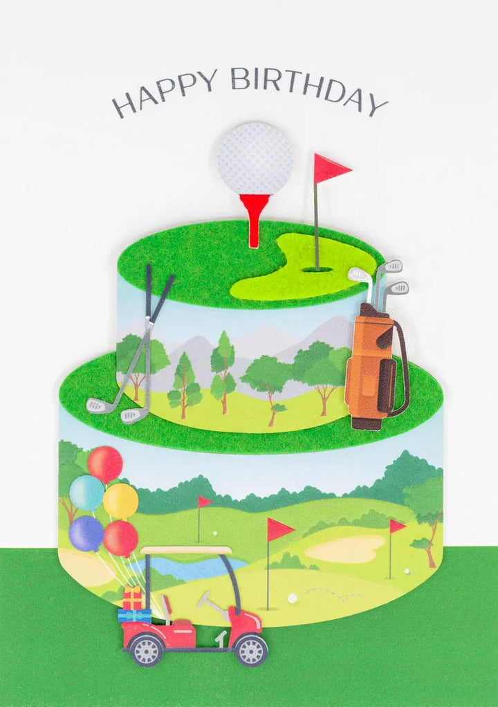 Niquea.D Cards Golf Cake Birthday Card