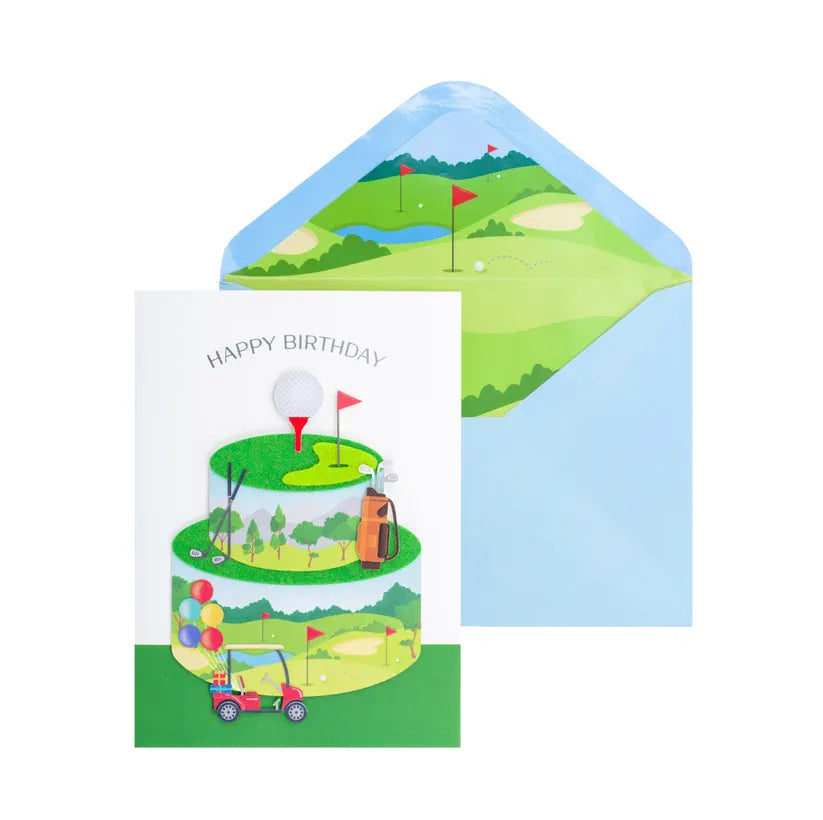 Niquea.D Cards Golf Cake Birthday Card