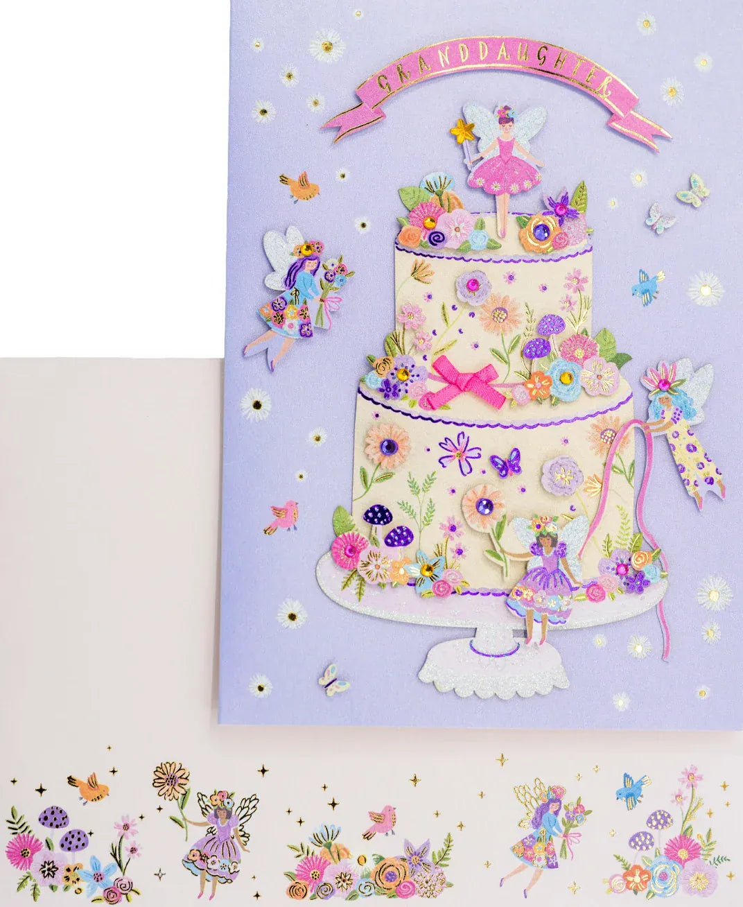 Niquea.D Cards Granddaughter Fairy Cake Birthday Card