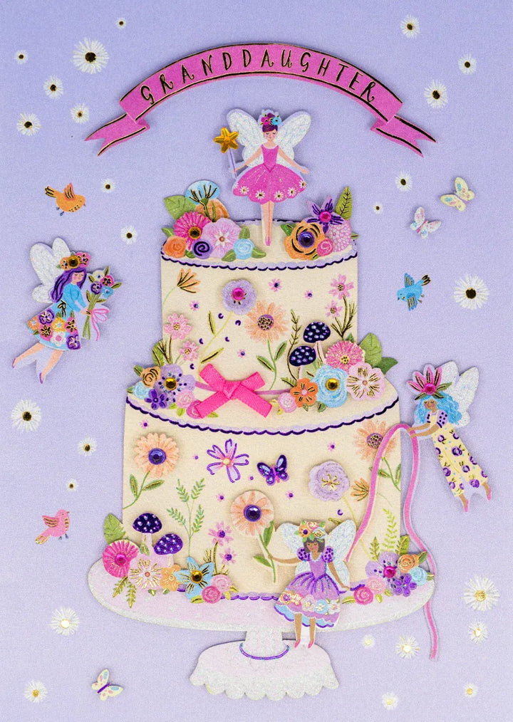 Niquea.D Cards Granddaughter Fairy Cake Birthday Card