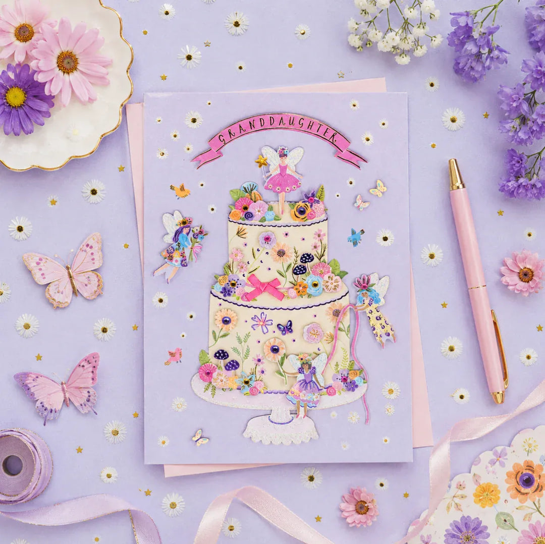 Niquea.D Cards Granddaughter Fairy Cake Birthday Card