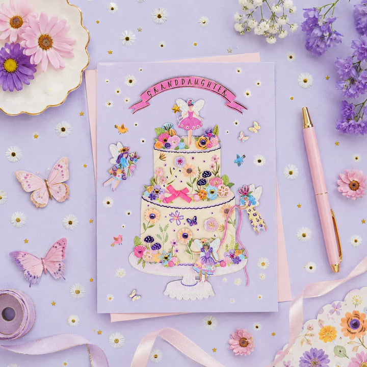 Niquea.D Cards Granddaughter Fairy Cake Birthday Card