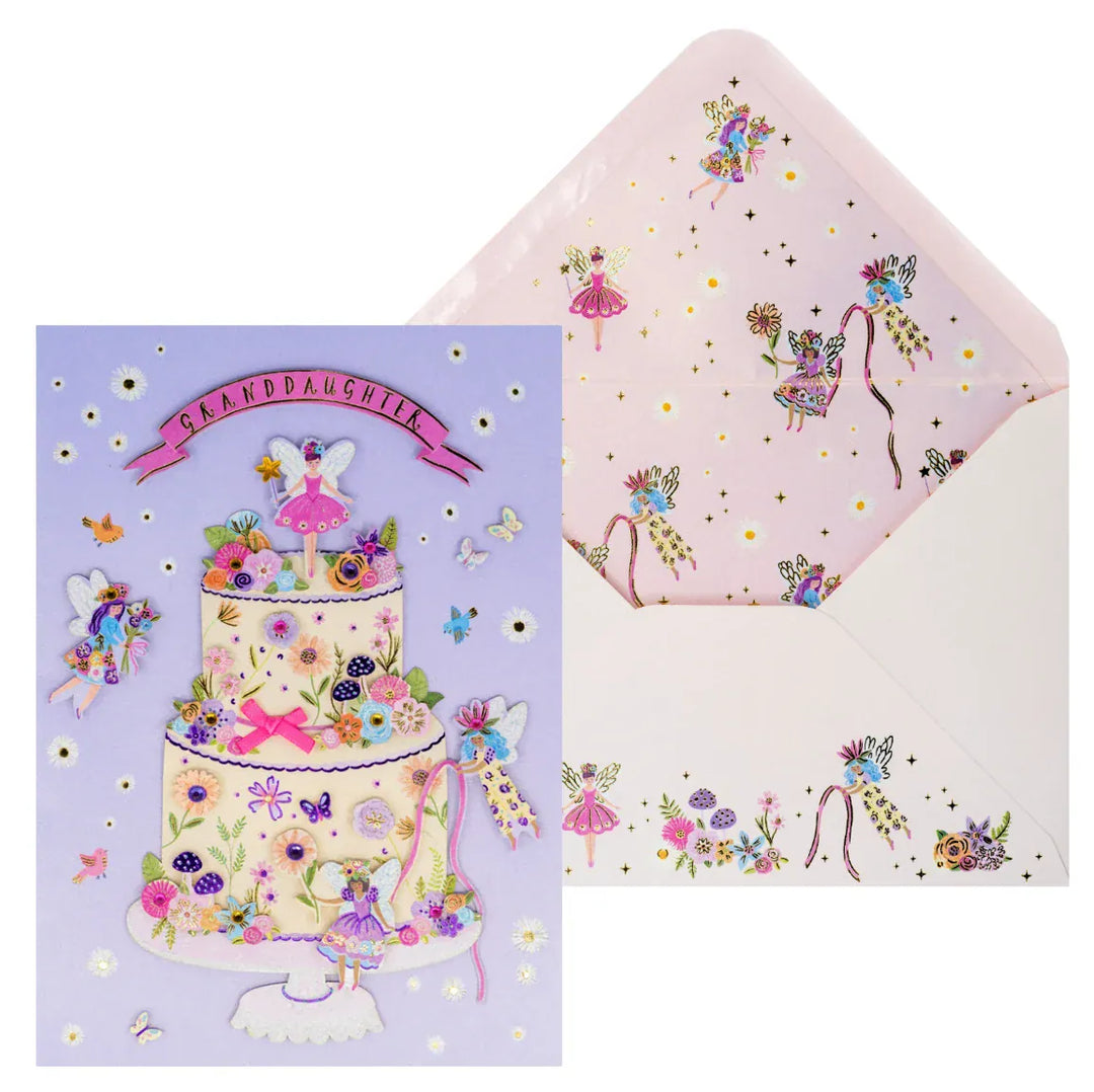 Niquea.D Cards Granddaughter Fairy Cake Birthday Card