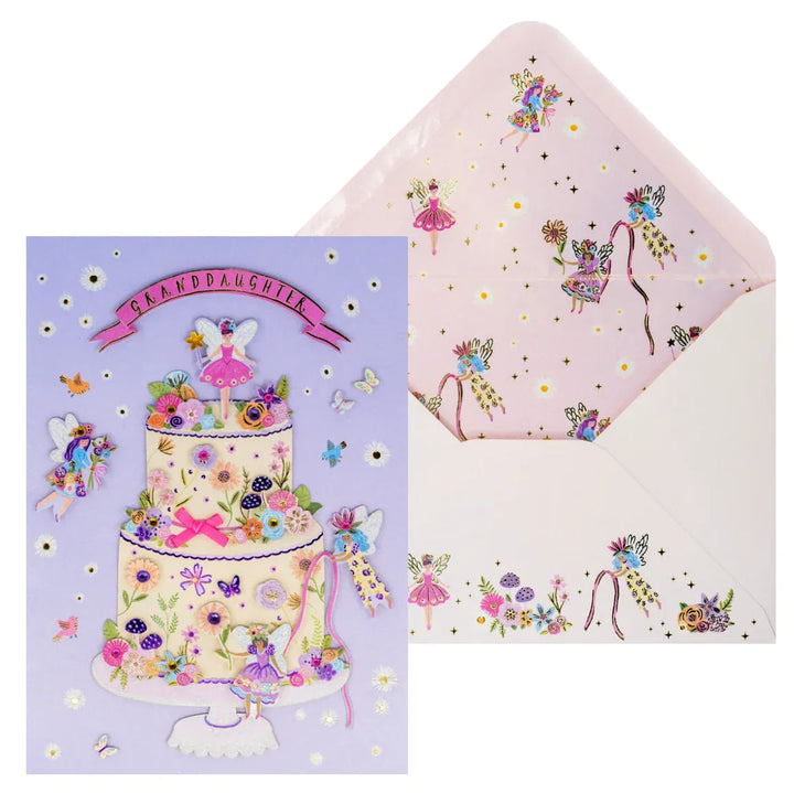 Niquea.D Cards Granddaughter Fairy Cake Birthday Card
