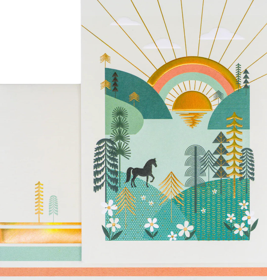 Niquea.D Cards Green Hills With Horse Birthday Card