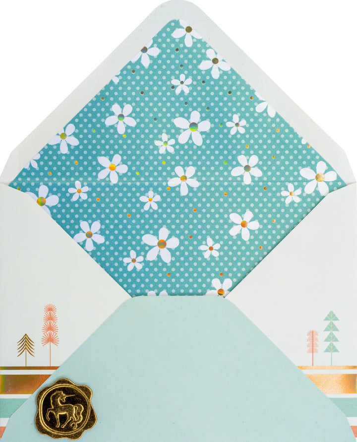 Niquea.D Cards Green Hills With Horse Birthday Card