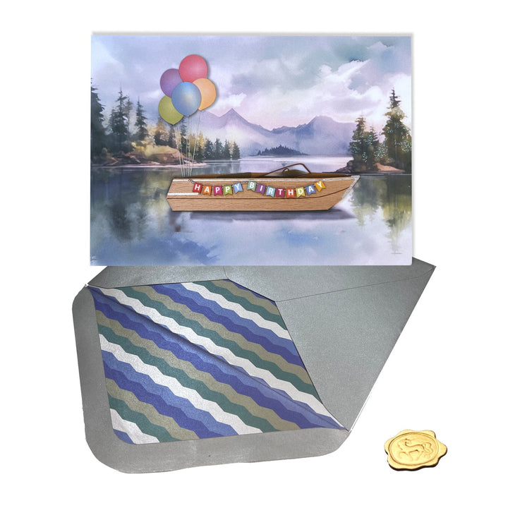 Niquea.D Cards Handmade Boat Scene Birthday Card