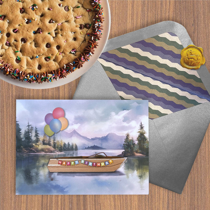 Niquea.D Cards Handmade Boat Scene Birthday Card
