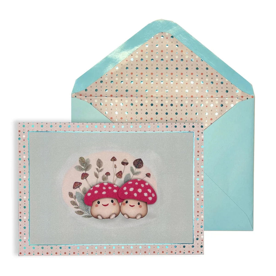 Niquea.D Cards Handmade Mushroom Couple Anniversary Card