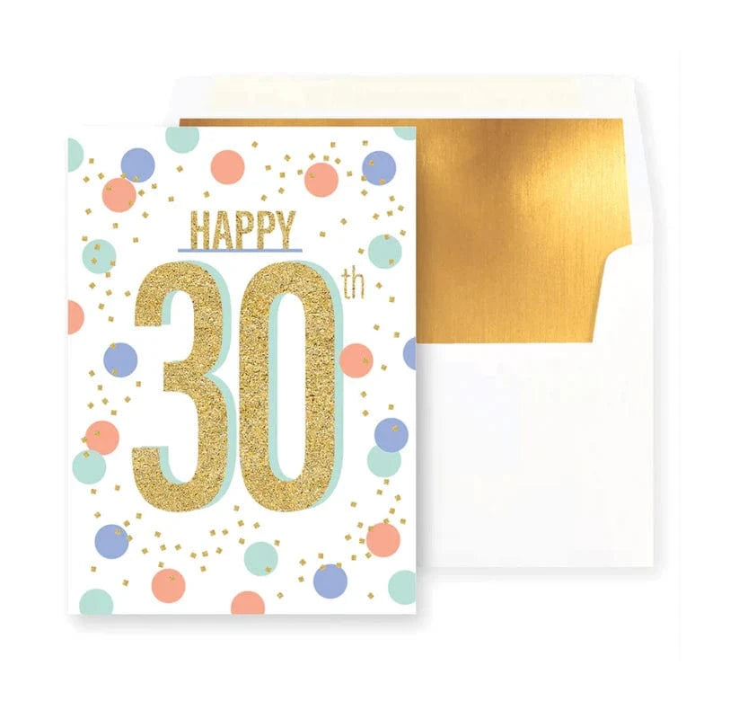 Niquea.D Cards Happy 30th Confetti Dots Birthday Card