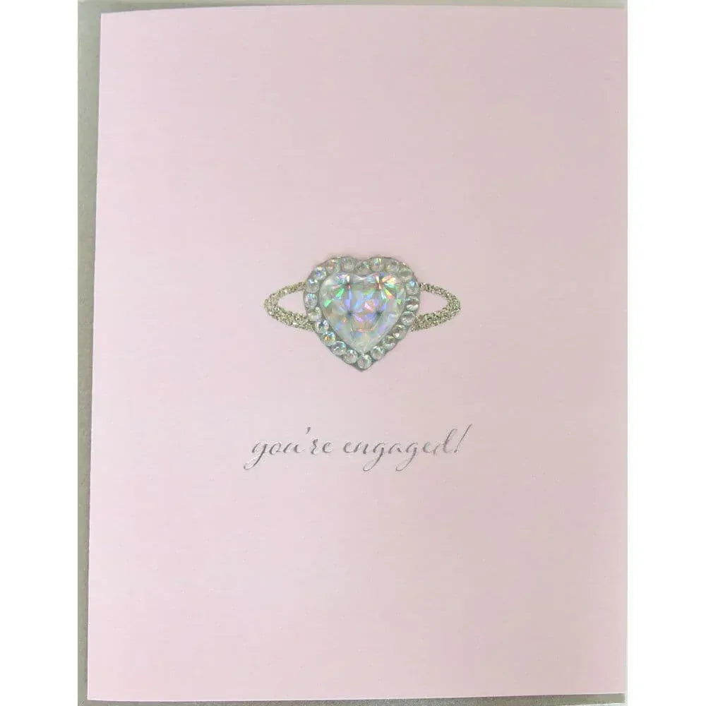 Niquea.D Cards Heart Shaped Diamond Ring Engagement Wedding Card