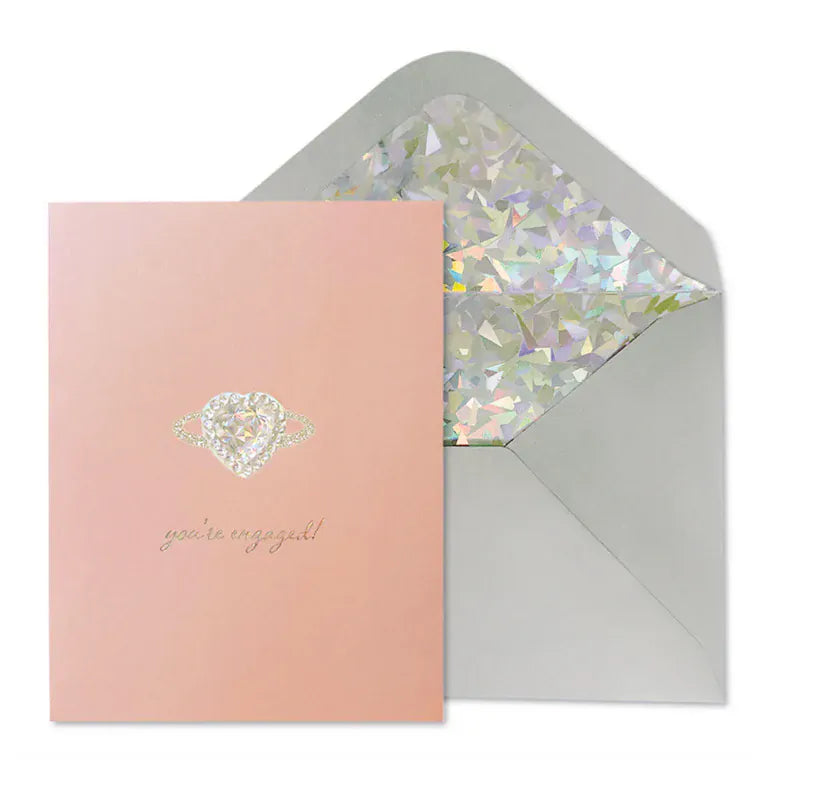 Niquea.D Cards Heart Shaped Diamond Ring Engagement Wedding Card