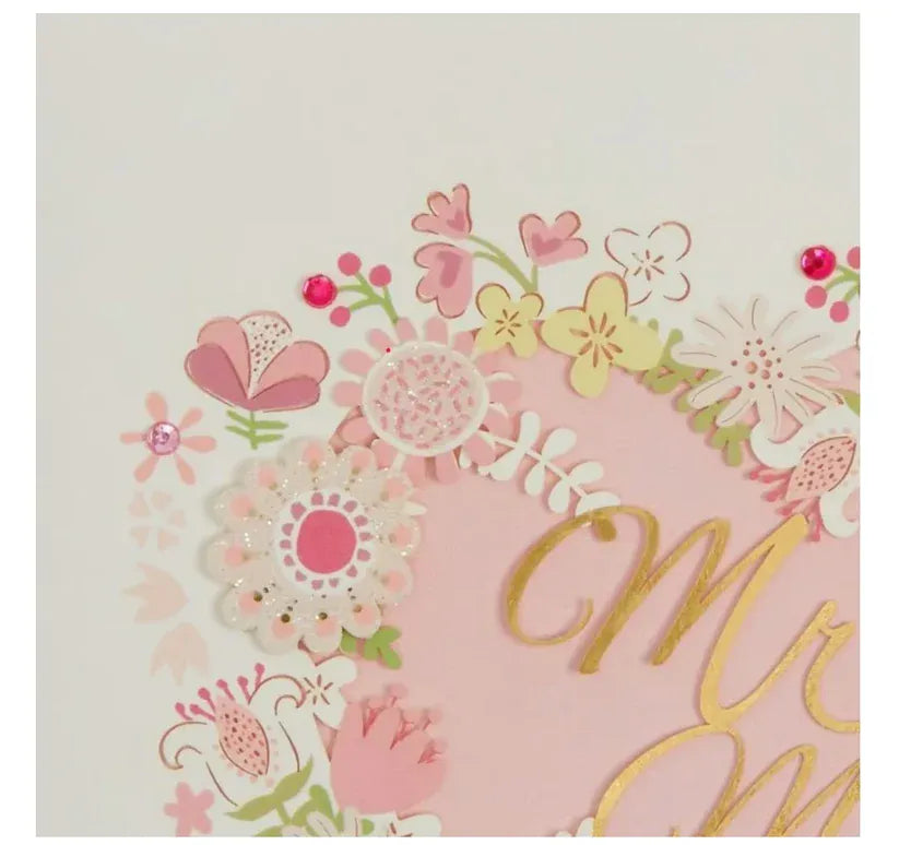 Niquea.D Cards Laser Cut Heart Wreath Wedding Card