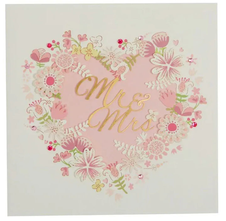 Niquea.D Cards Laser Cut Heart Wreath Wedding Card
