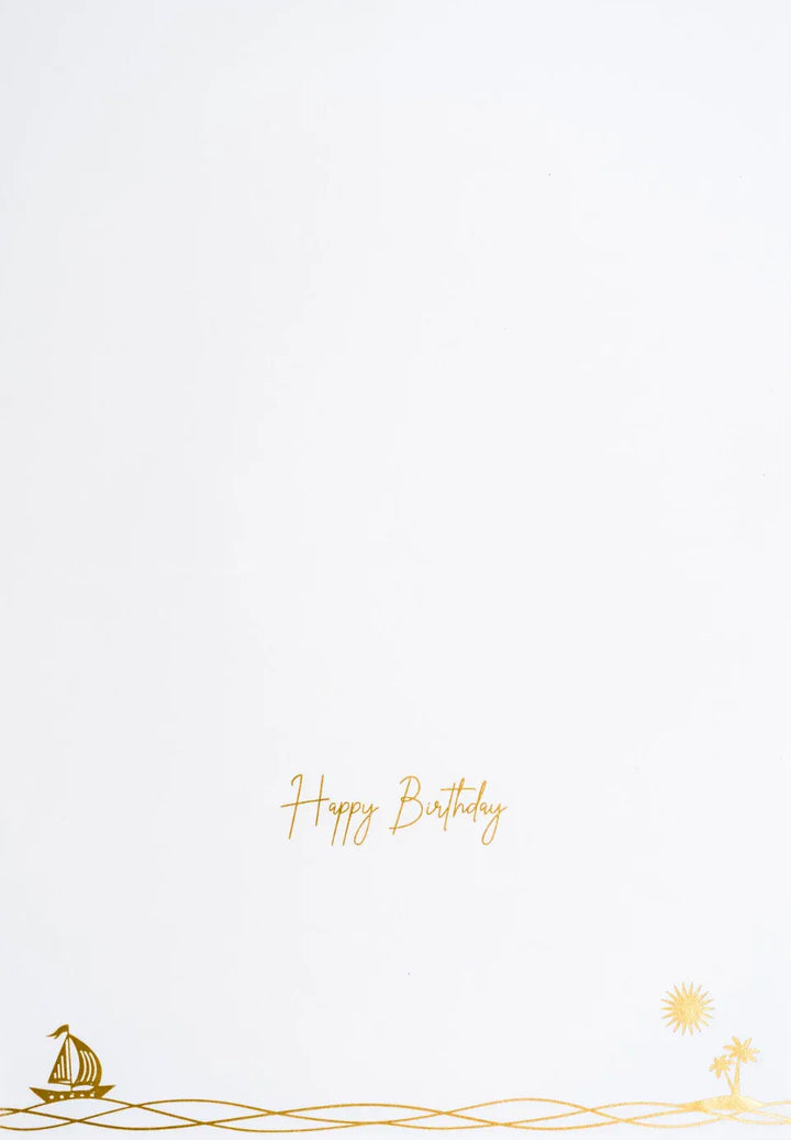 Niquea.D Cards Laser Cut Sailboat &amp; Waves Birthday Card