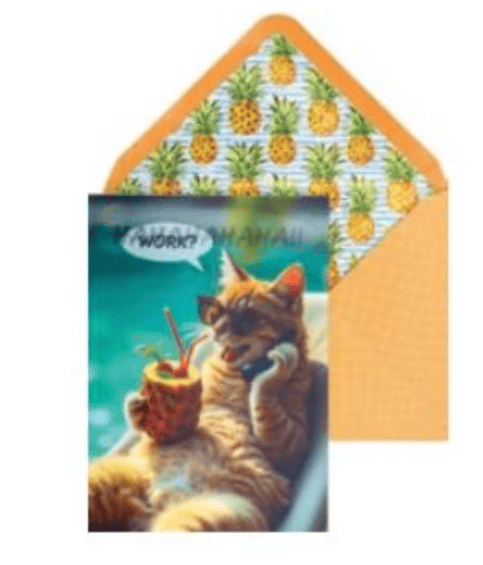 Niquea.D Cards Lenticular Cat Retirement Card