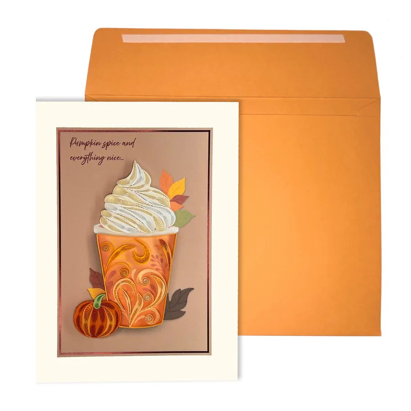 Niquea.D Cards Pumpkin Spice Latte Thanksgiving Card