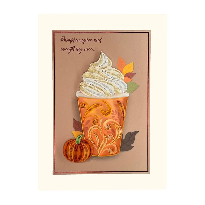 Niquea.D Cards Pumpkin Spice Latte Thanksgiving Card