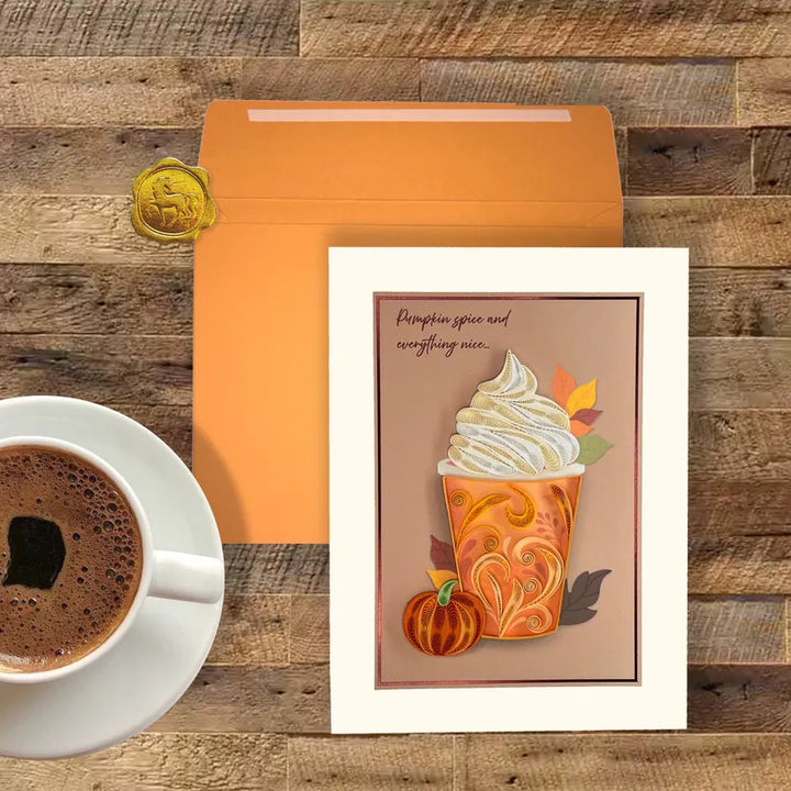 Niquea.D Cards Pumpkin Spice Latte Thanksgiving Card