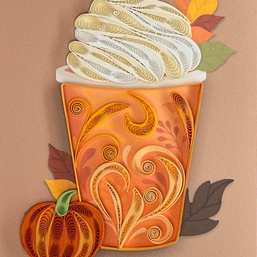 Niquea.D Cards Pumpkin Spice Latte Thanksgiving Card