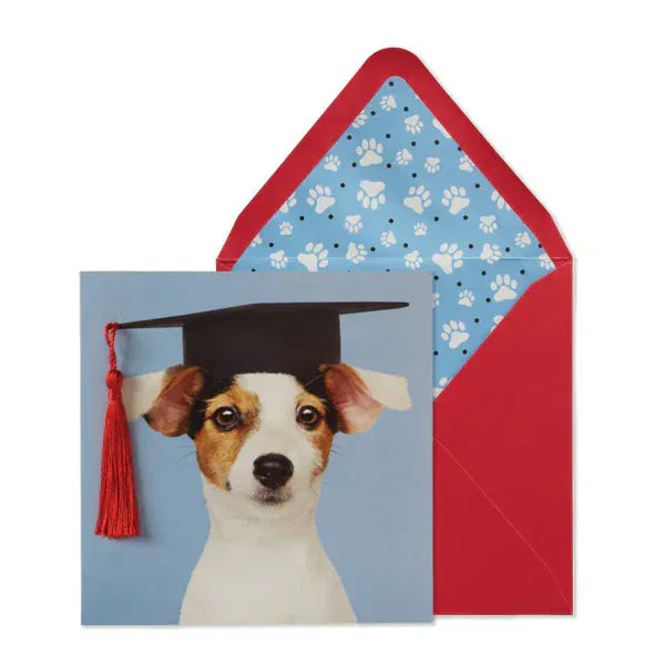 Niquea.D Cards Pup In Grad Hat Graduation Card
